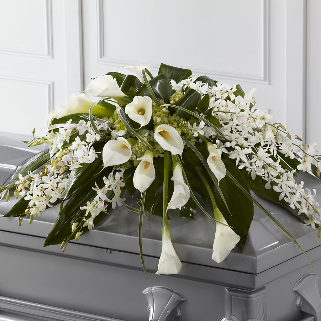 Angel Wings Casket Spray – Gutierrez Flowers, Sylmar CA