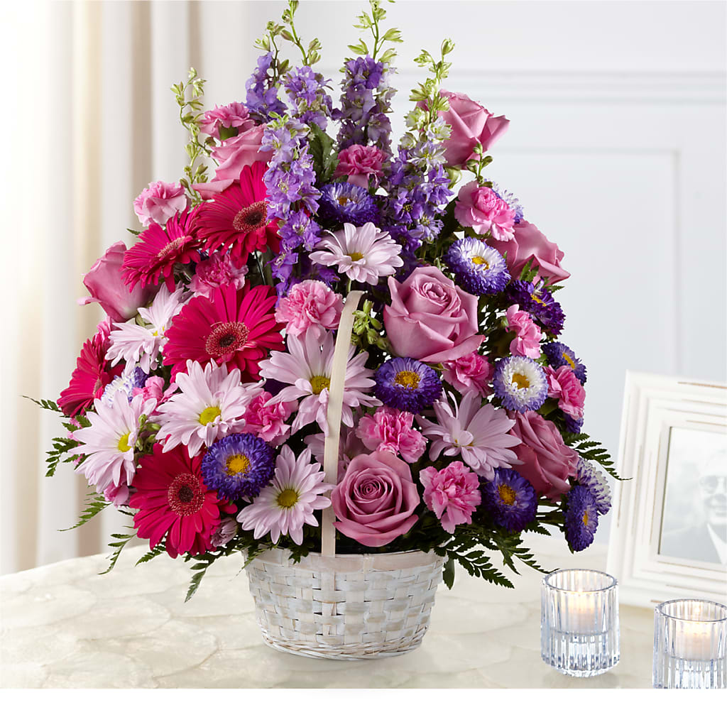 Pastel Peace Basket – Gutierrez Flowers, Sylmar CA