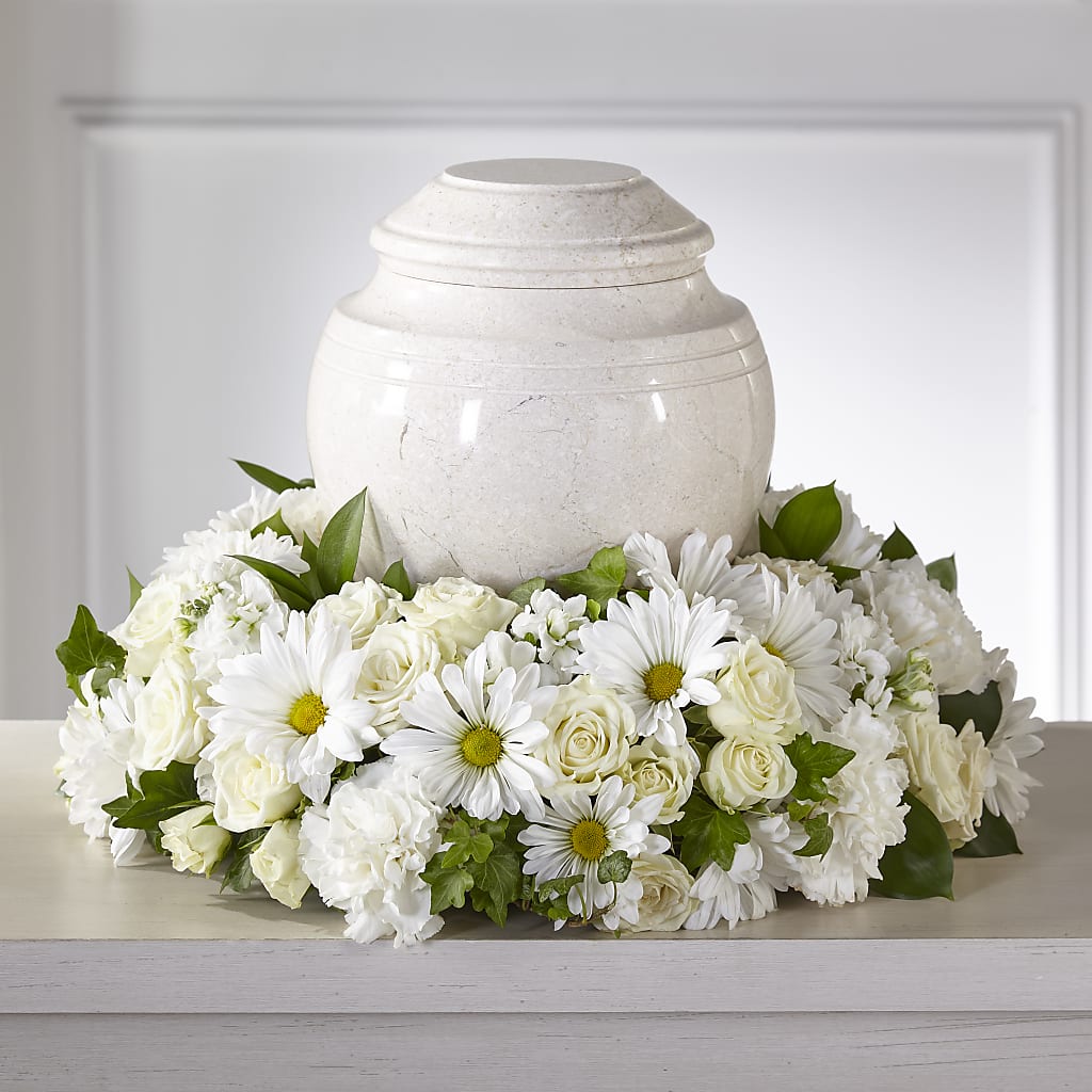 Ivory Gardens Cremation Adornment – Gutierrez Flowers, Sylmar CA
