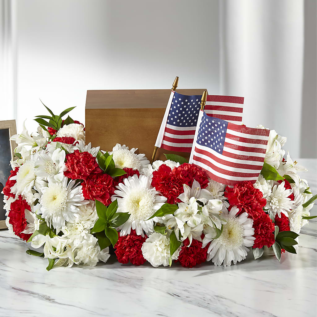 Spirit of Patriotism Cremation Adornment – Gutierrez Flowers, Sylmar CA