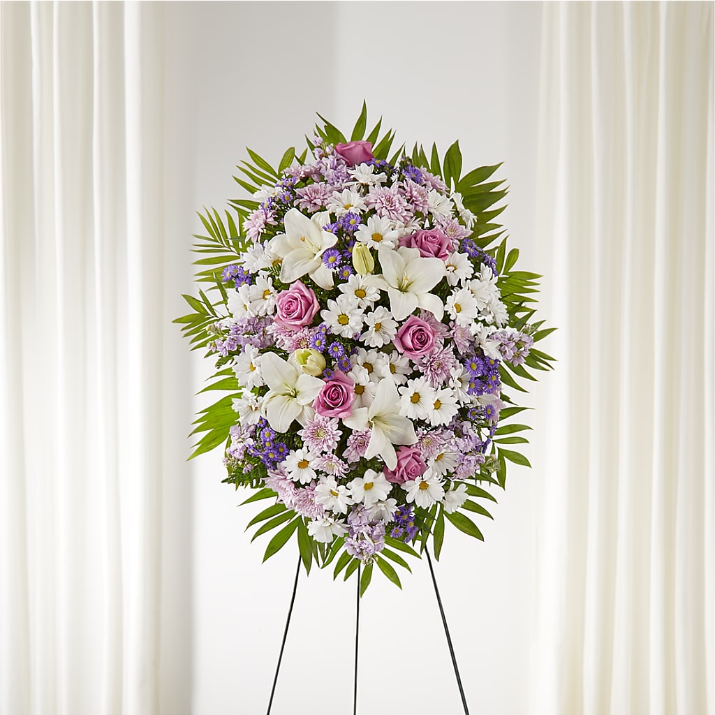 Surrounded by Love Standing Spray – Gutierrez Flowers, Sylmar CA