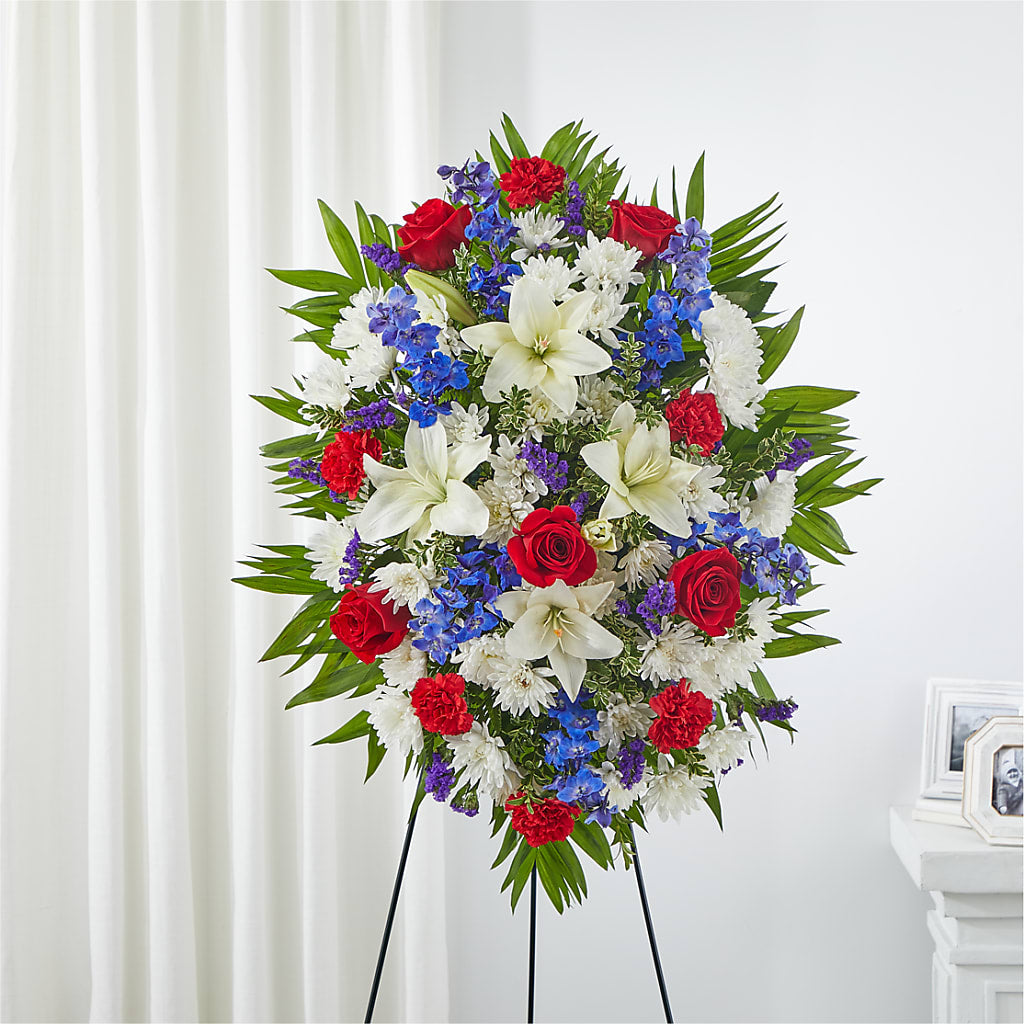 Cherished Service Standing Spray – Gutierrez Flowers, Sylmar CA