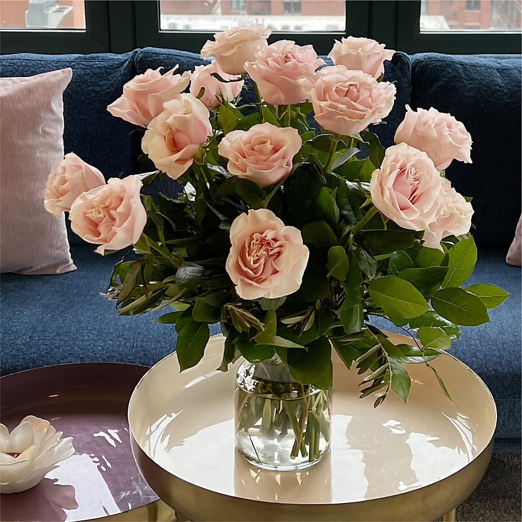 Long Stem Pink Rose Bouquet –  Gutierrez Flowers, Sylmar CA