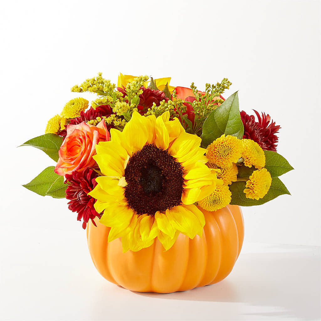Golden Gourd Pumpkin Bouquet –  Gutierrez Flowers, Sylmar CA
