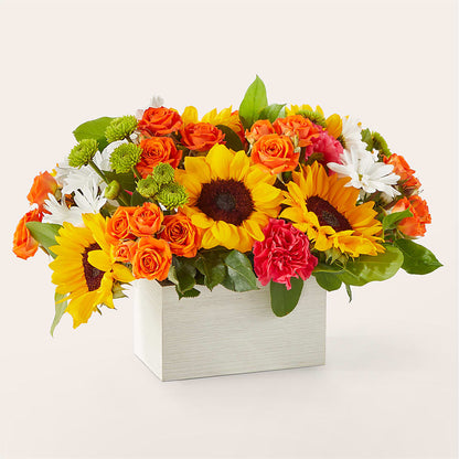 Sun-drenched Blooms Box Bouquet –  Gutierrez Flowers, Sylmar CA