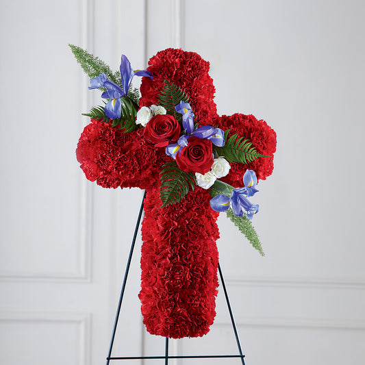Faithful Hero Floral Cross –  Gutierrez Flowers, Sylmar CA