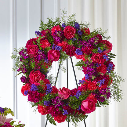 Calming Colors Wreath –  Gutierrez Flowers, Sylmar CA