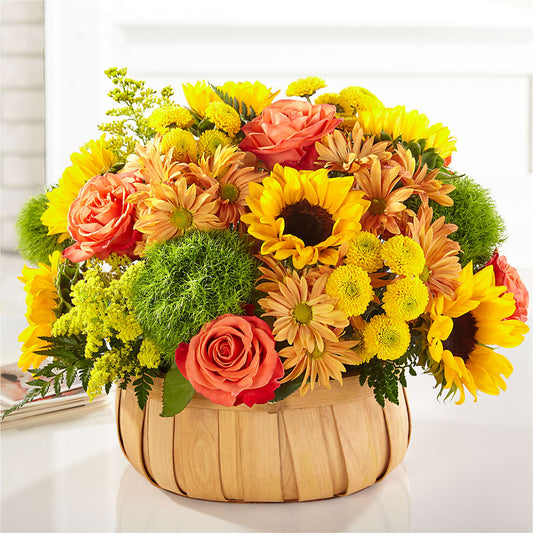 Harvest Sunflower Basket –  Gutierrez Flowers, Sylmar CA