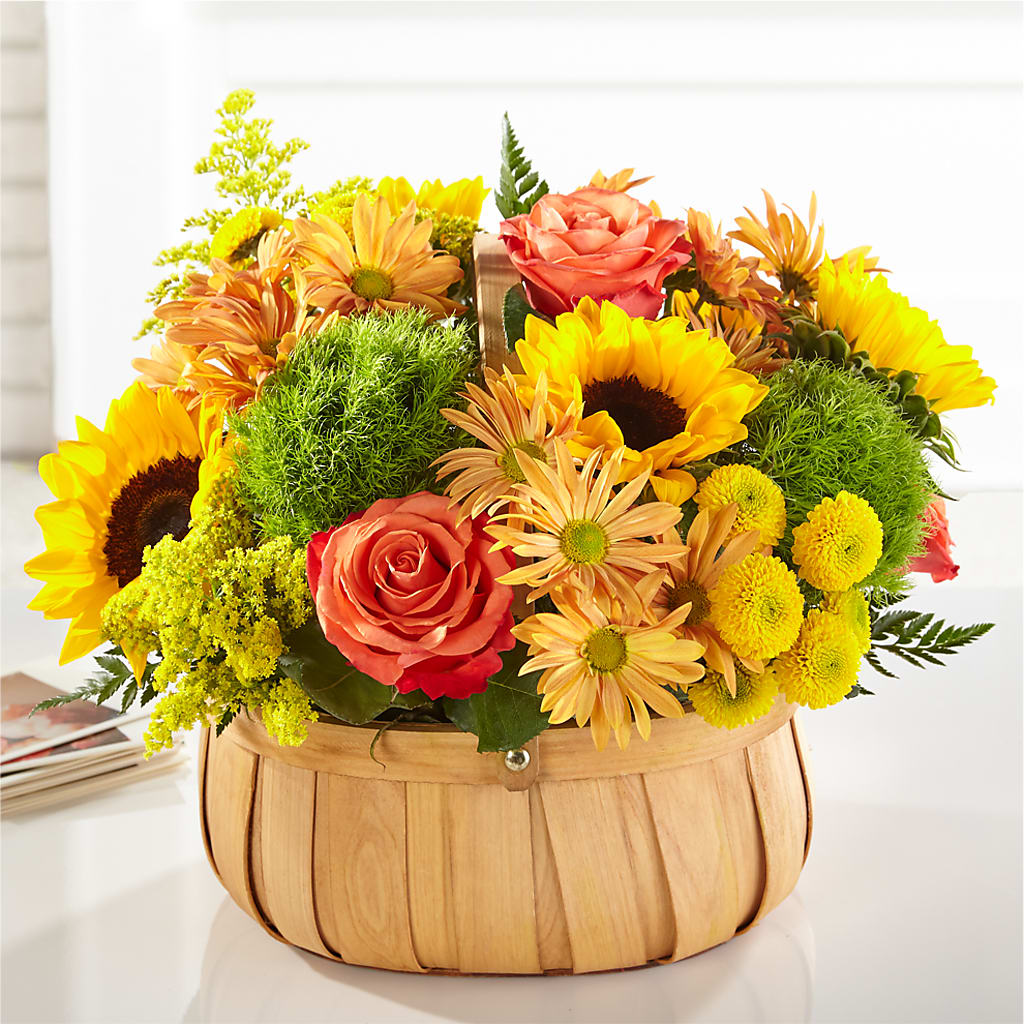 Harvest Sunflower Basket –  Gutierrez Flowers, Sylmar CA