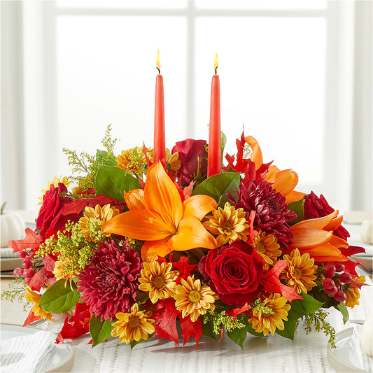 Autumn's Embrace Centerpiece –  Gutierrez Flowers, Sylmar CA