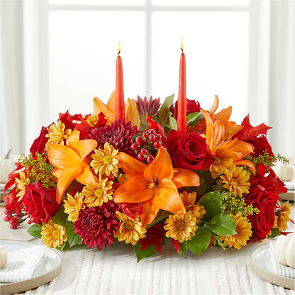 Autumn's Embrace Centerpiece –  Gutierrez Flowers, Sylmar CA